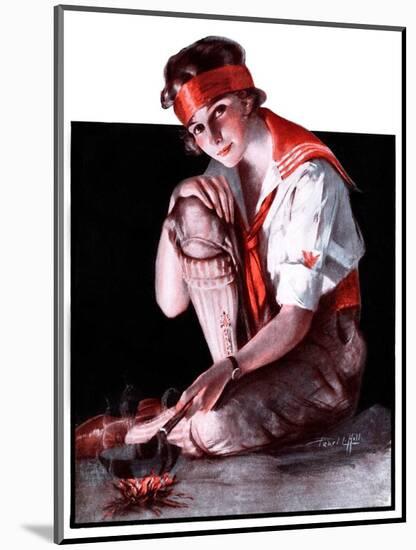 "Campfire Girl,"July 26, 1924-Pearl L. Hill-Mounted Giclee Print