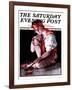 "Campfire Girl," Saturday Evening Post Cover, July 26, 1924-Pearl L. Hill-Framed Giclee Print