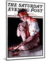 "Campfire Girl," Saturday Evening Post Cover, July 26, 1924-Pearl L. Hill-Mounted Giclee Print