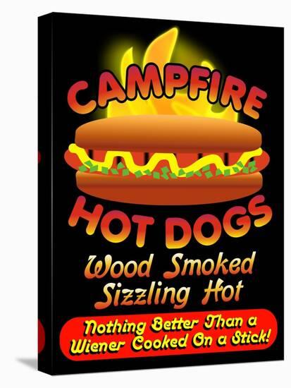 Campfire Hot Dogs-Mark Frost-Stretched Canvas