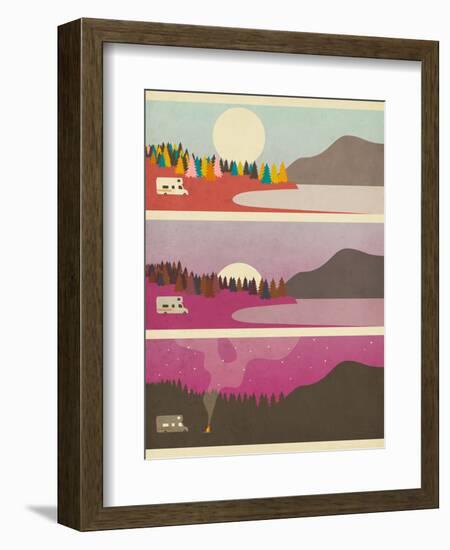 Campfire-Jazzberry Blue-Framed Art Print