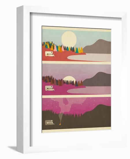 Campfire-Jazzberry Blue-Framed Art Print