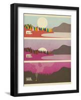 Campfire-Jazzberry Blue-Framed Art Print