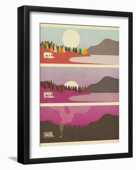 Campfire-Jazzberry Blue-Framed Art Print