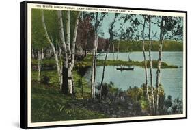 Campground near Tupper Lake, New York-null-Framed Stretched Canvas