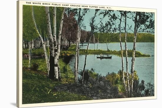 Campground near Tupper Lake, New York-null-Stretched Canvas