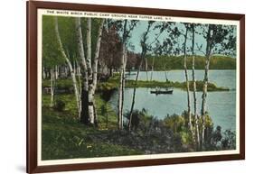 Campground near Tupper Lake, New York-null-Framed Art Print