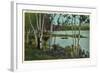 Campground near Tupper Lake, New York-null-Framed Art Print