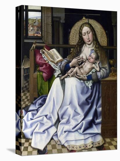 Campin, Robert, (School) the Virgin and Child before a Firescreen Tempera and Oil on Wood C. 1440 N-Robert Campin-Stretched Canvas