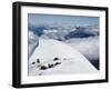 Camping at 4000M, Above Chamonix Valley, Mont Blanc, Chamonix, French Alps, France, Europe-Christian Kober-Framed Photographic Print