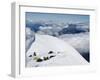 Camping at 4000M, Above Chamonix Valley, Mont Blanc, Chamonix, French Alps, France, Europe-Christian Kober-Framed Photographic Print