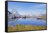 Camping at a Lake Near the Matterhorn, 4478M, Zermatt, Valais, Swiss Alps, Switzerland, Europe-Christian Kober-Framed Stretched Canvas