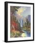 Camping by a Mountain Stream-null-Framed Giclee Print