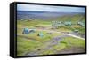 Camping Cabins and Scenery at Kerlingarfjoll, Interior Region, Iceland, Polar Regions-Christian Kober-Framed Stretched Canvas