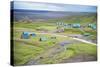 Camping Cabins and Scenery at Kerlingarfjoll, Interior Region, Iceland, Polar Regions-Christian Kober-Stretched Canvas