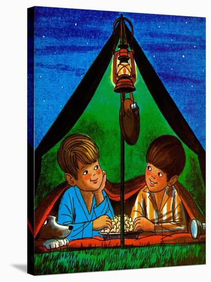 Camping - Child Life-Joy Friedman-Stretched Canvas