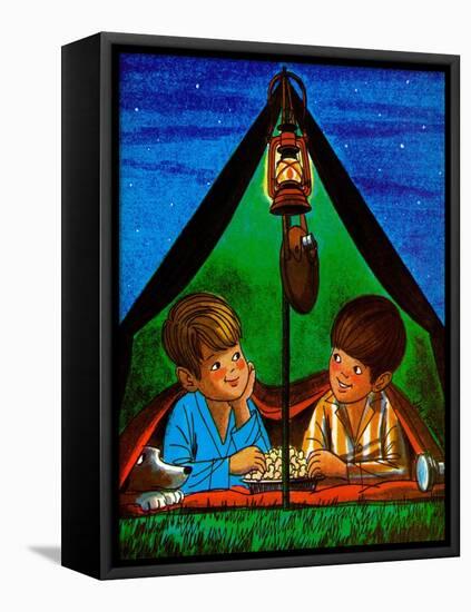 Camping - Child Life-Joy Friedman-Framed Stretched Canvas