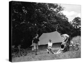 Camping Conviviality-null-Stretched Canvas