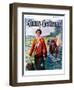 "Camping Couple," Country Gentleman Cover, June 1, 1927-Harold Brett-Framed Giclee Print