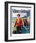 "Camping Couple," Country Gentleman Cover, June 1, 1927-Harold Brett-Framed Giclee Print