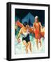 "Camping Couple Goes Swimming,"August 1, 1928-William Meade Prince-Framed Giclee Print