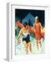 "Camping Couple Goes Swimming,"August 1, 1928-William Meade Prince-Framed Giclee Print