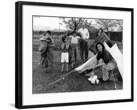 Camping Family 1950S-null-Framed Photographic Print