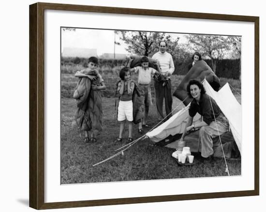 Camping Family 1950S-null-Framed Photographic Print