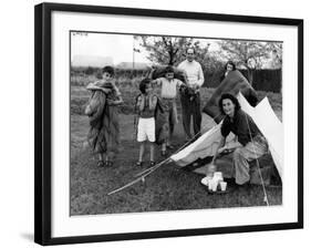 Camping Family 1950S-null-Framed Photographic Print