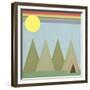 Camping in the Woods-Tammy Kushnir-Framed Giclee Print