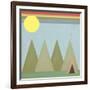 Camping in the Woods-Tammy Kushnir-Framed Giclee Print