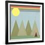 Camping in the Woods-Tammy Kushnir-Framed Giclee Print