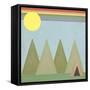 Camping in the Woods-Tammy Kushnir-Framed Stretched Canvas