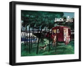 Camping - Jack and Jill, July 1946-Joseph Krush-Framed Giclee Print