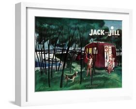 Camping - Jack and Jill, July 1946-Joseph Krush-Framed Giclee Print