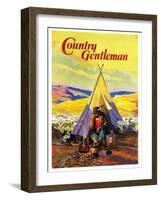 "Camping Near Sheep," Country Gentleman Cover, October 1, 1940-null-Framed Giclee Print