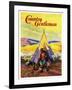 "Camping Near Sheep," Country Gentleman Cover, October 1, 1940-null-Framed Giclee Print