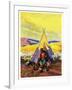 "Camping Near Sheep,"October 1, 1940-null-Framed Giclee Print