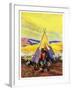 "Camping Near Sheep,"October 1, 1940-null-Framed Giclee Print