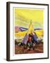 "Camping Near Sheep,"October 1, 1940-null-Framed Giclee Print