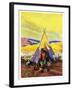 "Camping Near Sheep,"October 1, 1940-null-Framed Giclee Print