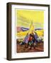 "Camping Near Sheep,"October 1, 1940-null-Framed Giclee Print