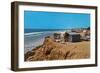 Camping on the Cliffs-null-Framed Art Print