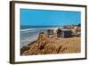 Camping on the Cliffs-null-Framed Art Print