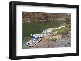 Camping on the Colorado River, Grand Canyon NP, Arizona, USA-Matt Freedman-Framed Photographic Print