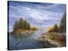 Camping on the Ottawa River-Kevin Dodds-Stretched Canvas