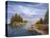 Camping on the Ottawa River-Kevin Dodds-Stretched Canvas