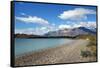 Camping on the shores of Lago Viedma, Argentine Patagonia, Argentina, South America-David Pickford-Framed Stretched Canvas