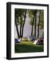 Camping on Wallensee, Churfirsten Range Near Wallenstadt, Switzerland-Walter Rawlings-Framed Photographic Print