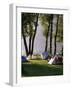 Camping on Wallensee, Churfirsten Range Near Wallenstadt, Switzerland-Walter Rawlings-Framed Photographic Print